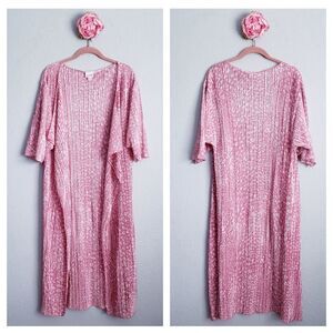 Lularoe‎ Pink Leopard Print Duster